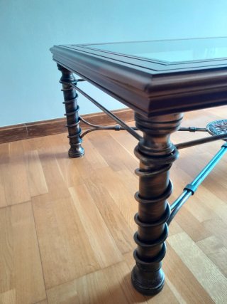 Mesa de centro madera y cristal