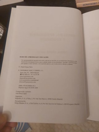 BASES DEL APRENDIZAJE Y EDUCACION