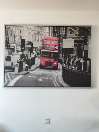 Cuadro Bus Rojo Londres 100x140cm