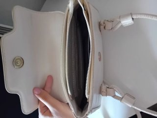 Bolso de mano beige