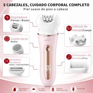 Depiladora VGR 751 Profesional Mujer 5 en 1