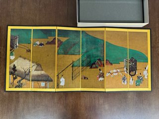 Biombo Japonés Miniatura Historia de Genji