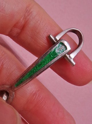 ARGENTO 800 bracciale vintage smaltato anni 70 1AR