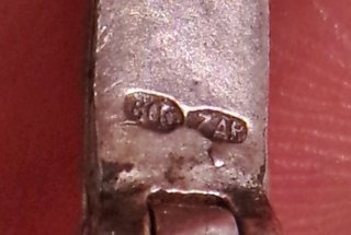 ARGENTO 800 bracciale vintage smaltato anni 70 1AR