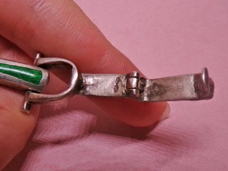 ARGENTO 800 bracciale vintage smaltato anni 70 1AR