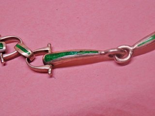 ARGENTO 800 bracciale vintage smaltato anni 70 1AR