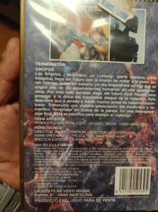 VHS Terminator (Español) sin abrir