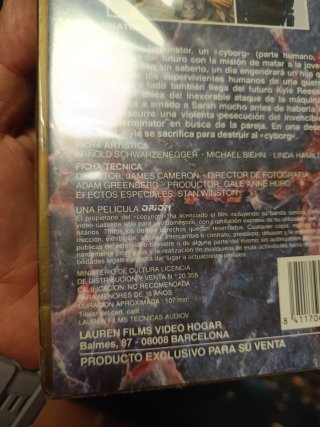 VHS Terminator (Español) sin abrir