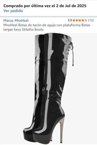 Botas altas tacón aguja plataforma charol