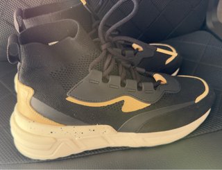 Zapatillas Zara Talla 37 Negro y Dorado