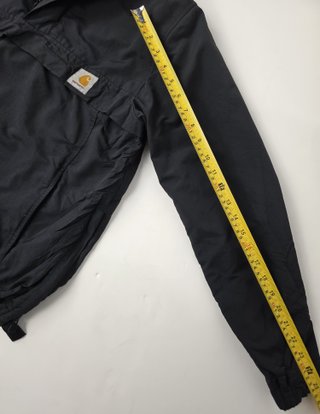 Carhartt Black Hooded Anorak Jacket Pullover Workw