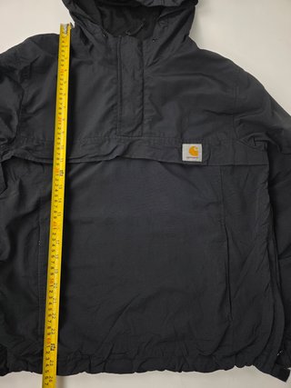 Carhartt Black Hooded Anorak Jacket Pullover Workw