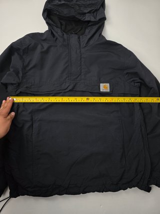 Carhartt Black Hooded Anorak Jacket Pullover Workw