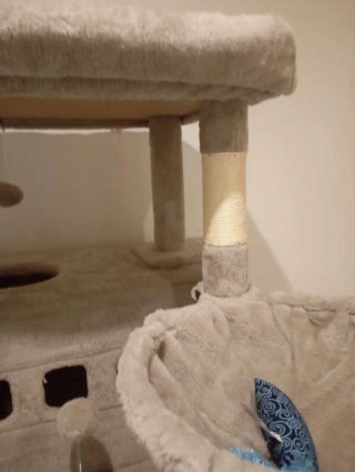 Rascador para gatos de tela y sisal