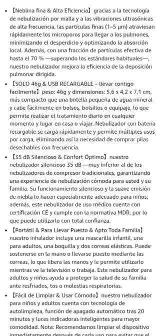Nebulizador Portátil AEKREY NBM-10N