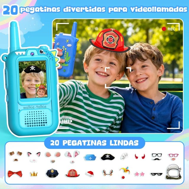 Walkie Talkie Dinosaurio Recargable Niños