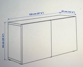 Mueble alto brillo con cristal
