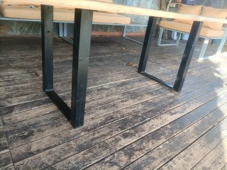 Mesa Rústica Madera y Metal