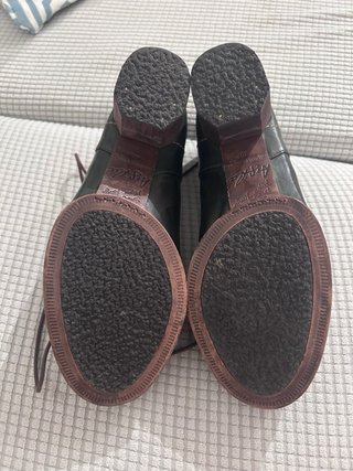 Botines de piel mujer negros T40