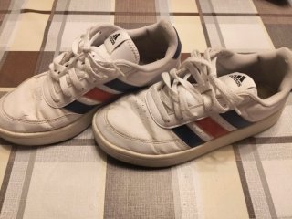 Zapatillas Adidas Breaknet T40 Blancas/Azul/Rojo