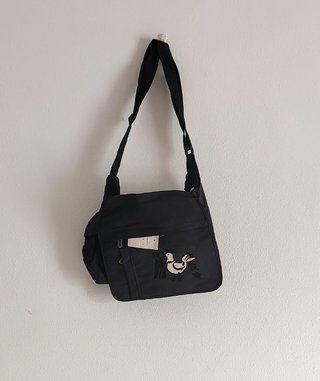 Bolso de mujer piel y tela