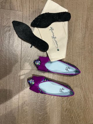 De flores y floreros Bailarinas Lentejuelas Lazo