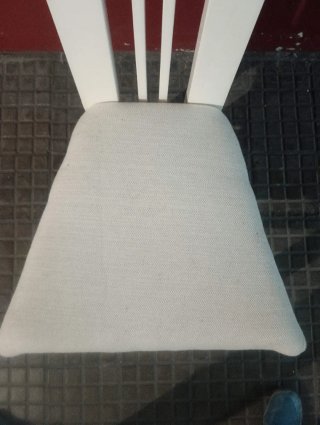 Silla galán de noche madera y tela