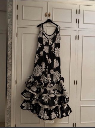 Vestido Sevillana Negro y Blanco