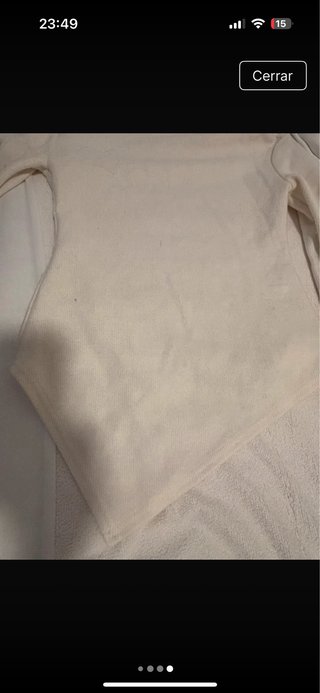 Jersey beige cuello alto