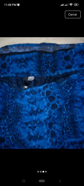 Vestido azul estampado talla 36