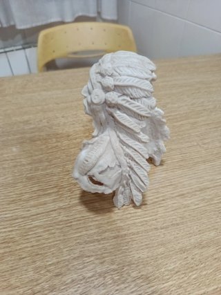 Busto indio de escayola