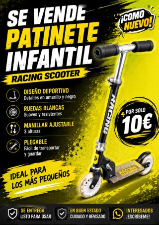 Patinete infantil Racing Scooter