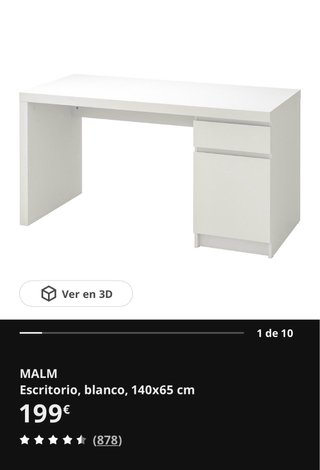Escritorio Malm Ikea Blanco