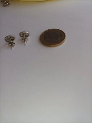 Pendientes Plata con Piedra Roja