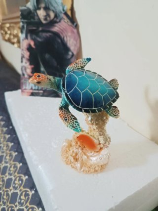 Figura tortuga marina acuario pecera