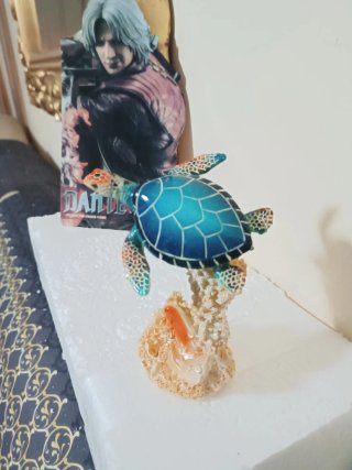 Figura tortuga marina acuario pecera