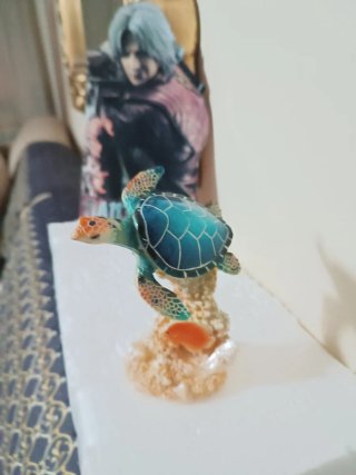 Figura tortuga marina acuario pecera