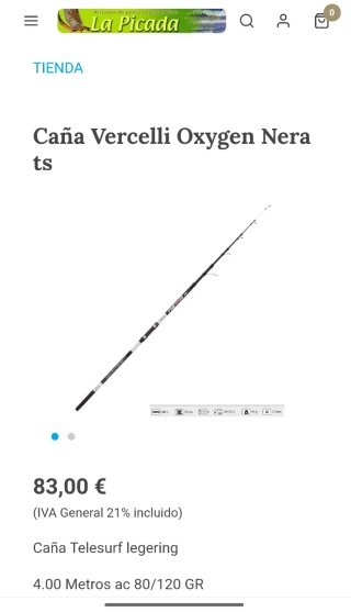 Caña Vercelli Oxygen Nera