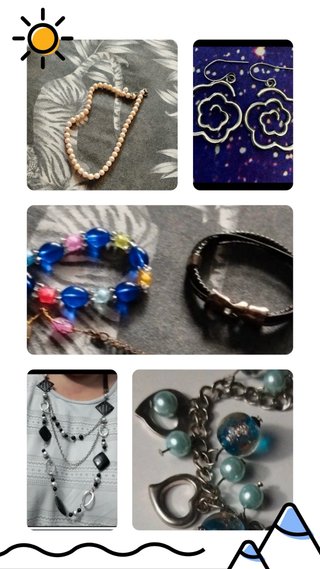Lote bisutería: collar, pulsera, pendientes