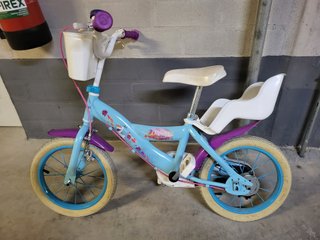 Bicicleta niña Frozen 14" con asiento y cesta