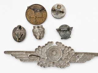Lotto di 6 insegne III Reich Luftwaffe IIWW militaria