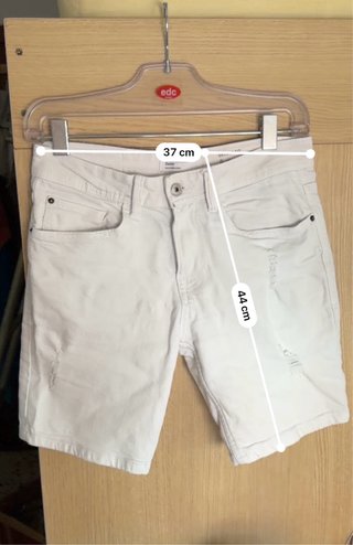Bershka Pantalón Corto Blanco Talla S