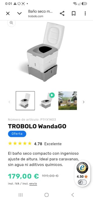 Baño Seco Portátil TROBOLO WandaGO