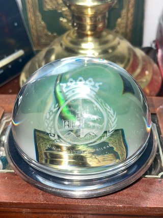 Pisapapeles Cristal Escudo Villa de Bilbao Vintage