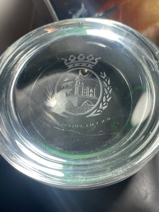 Pisapapeles Cristal Escudo Villa de Bilbao Vintage