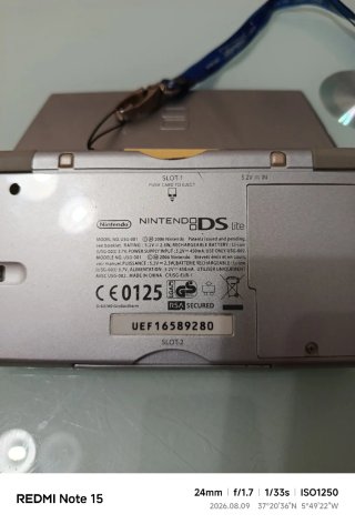 Nintendo DS Lite Plateada + Cargador + Funda