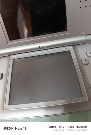 Nintendo DS Lite Plateada + Cargador + Funda