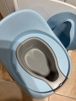 Orinal infantil azul y gris