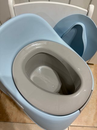 Orinal infantil azul y gris