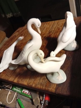 Figuras Lladro Cisnes Porcelana